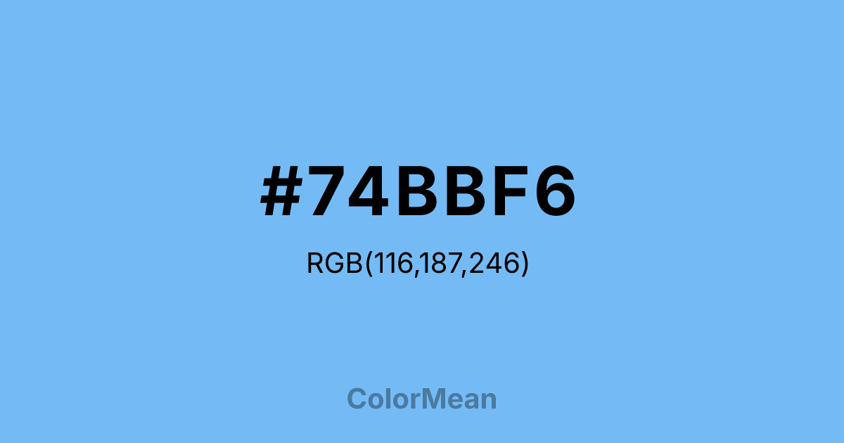 #74BBF6 color swatch