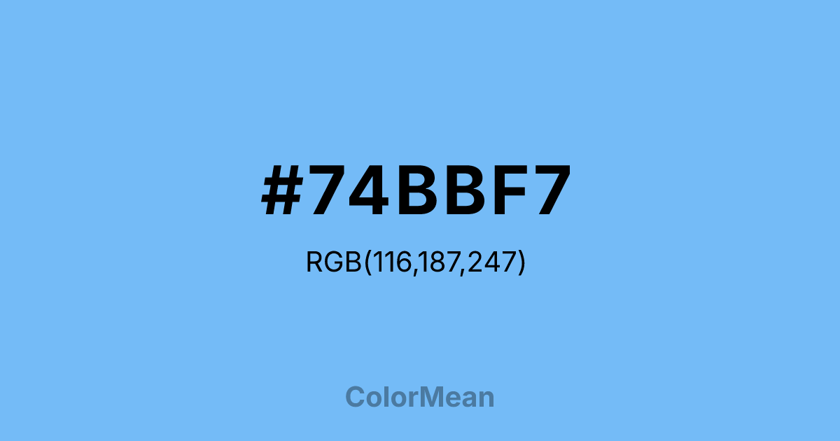 #74BBF7 color swatch