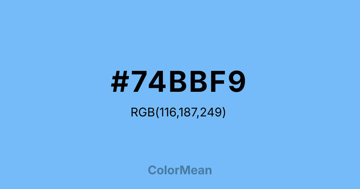 #74BBF9 color swatch