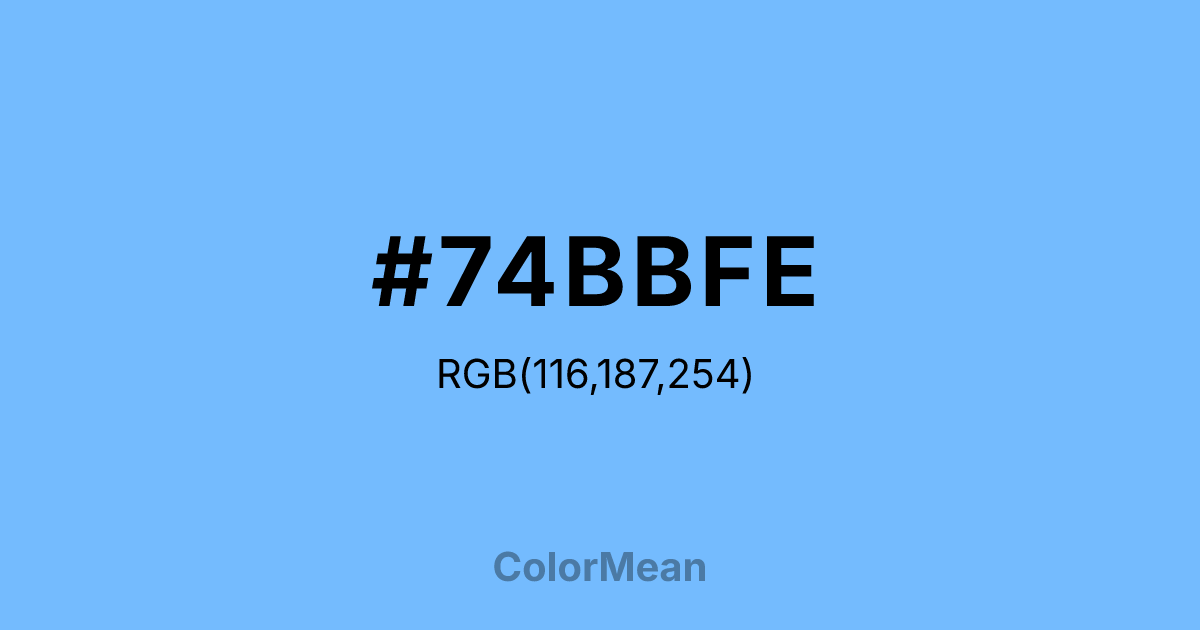 #74BBFE color swatch