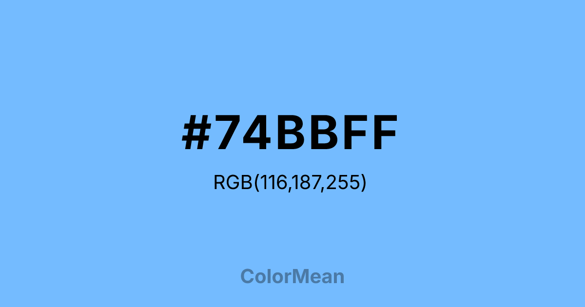 #74BBFF color swatch