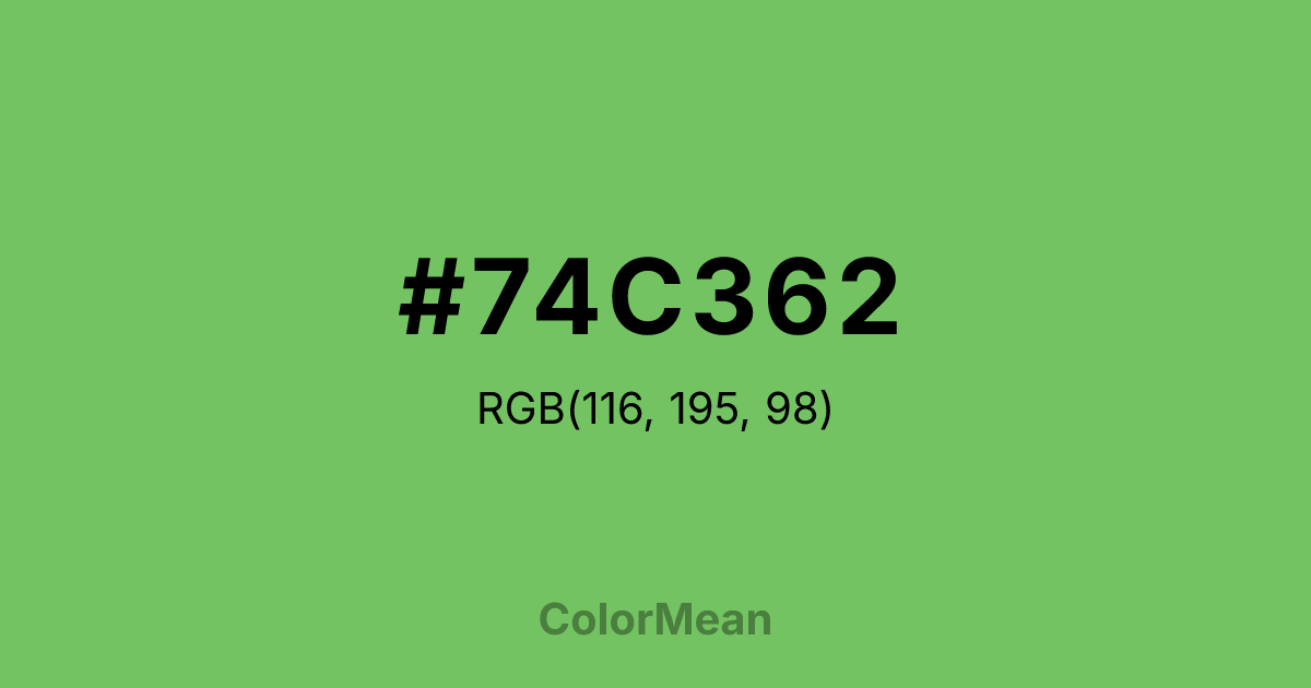 #74C362 color swatch