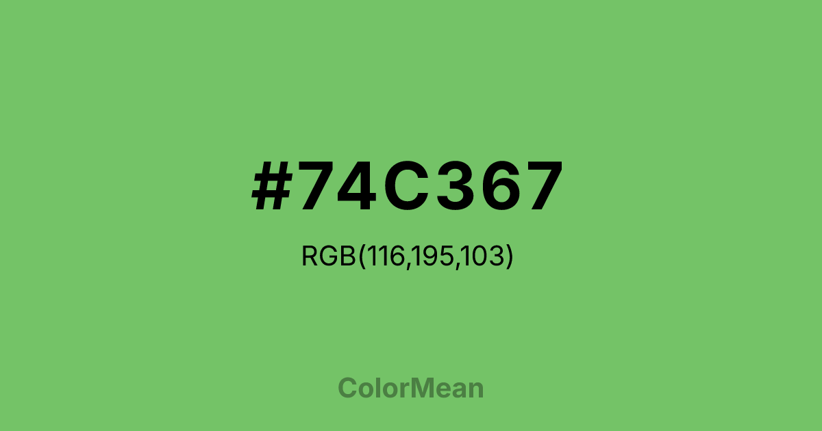 #74C367 color swatch