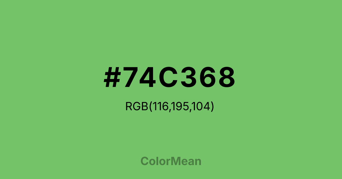 #74C368 color swatch