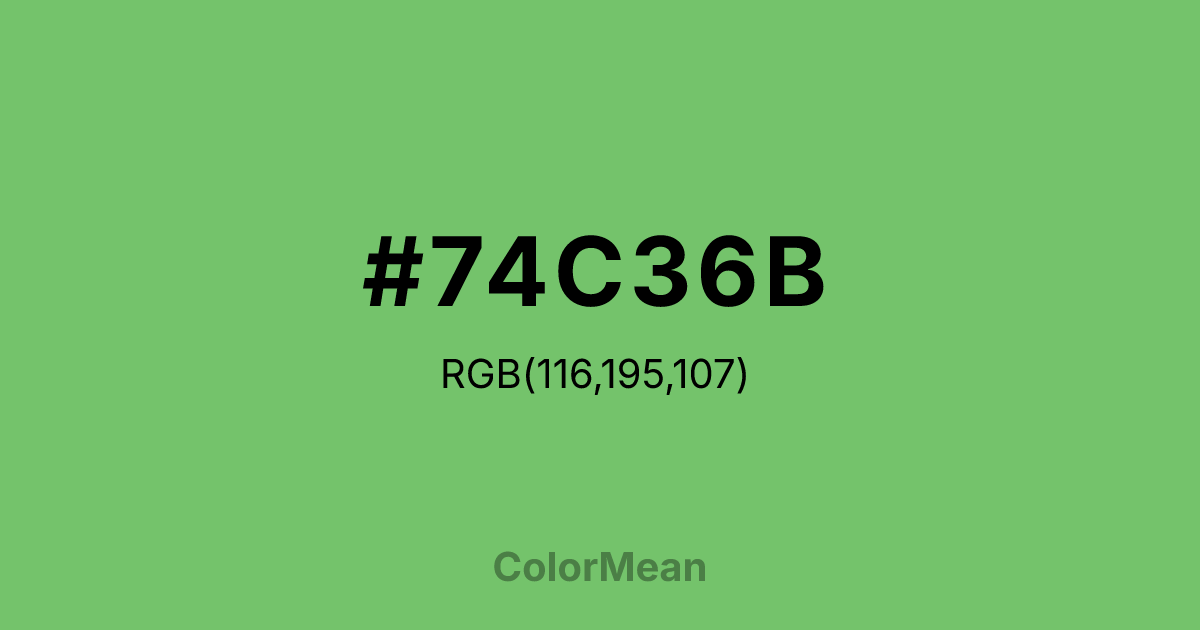 #74C36B color swatch