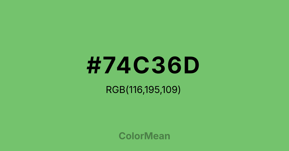 #74C36D color swatch