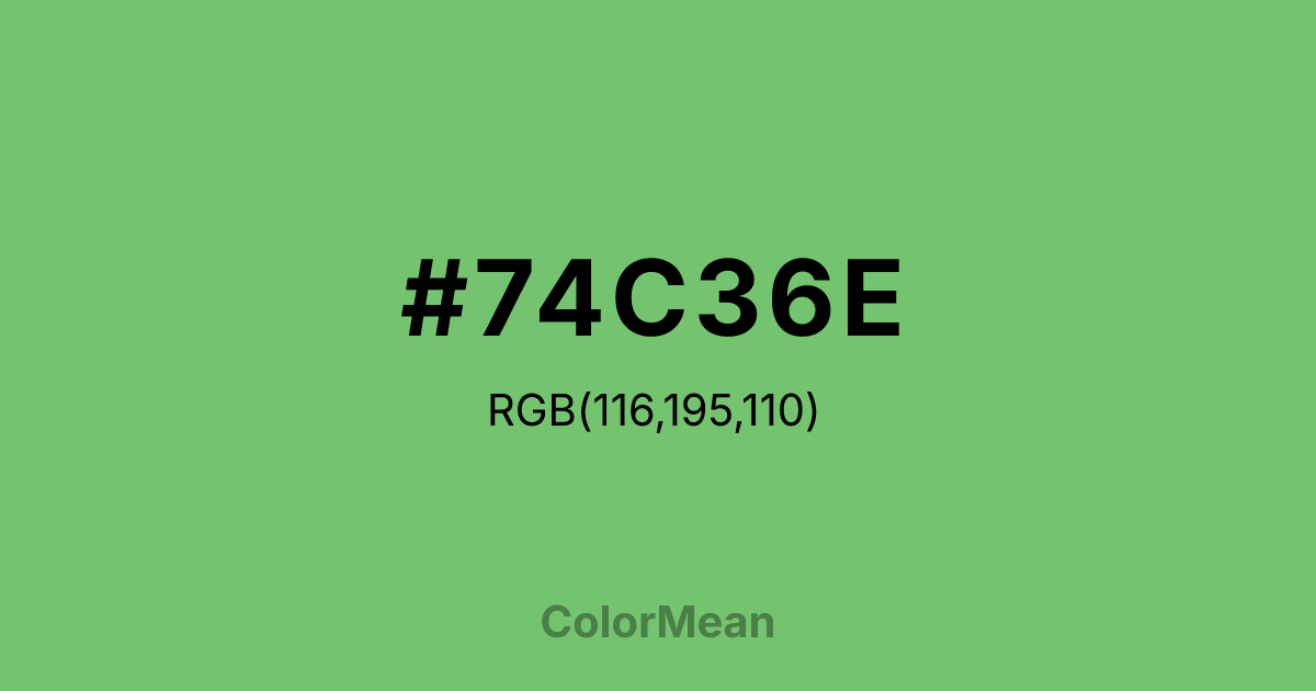 #74C36E color swatch