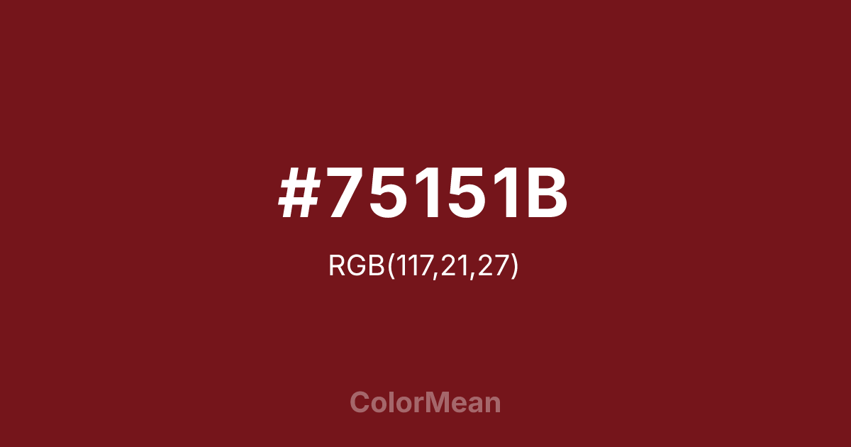 #75151B color swatch