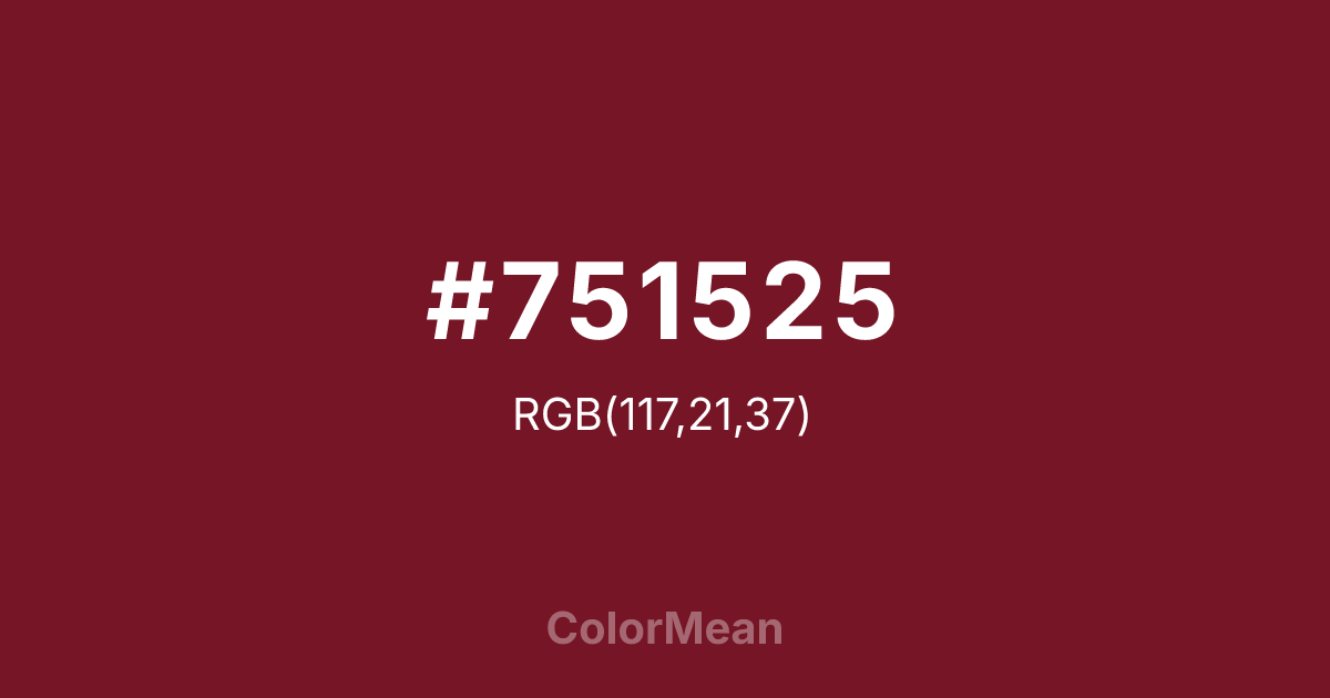 #751525 color swatch