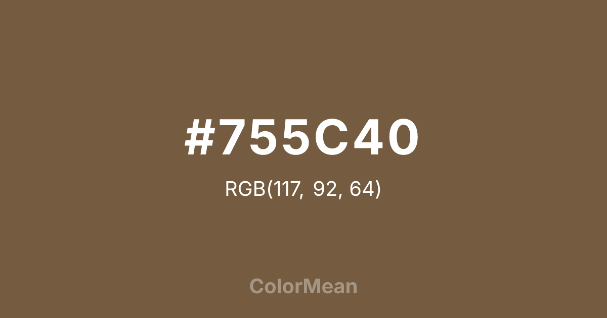 #755C40 color swatch