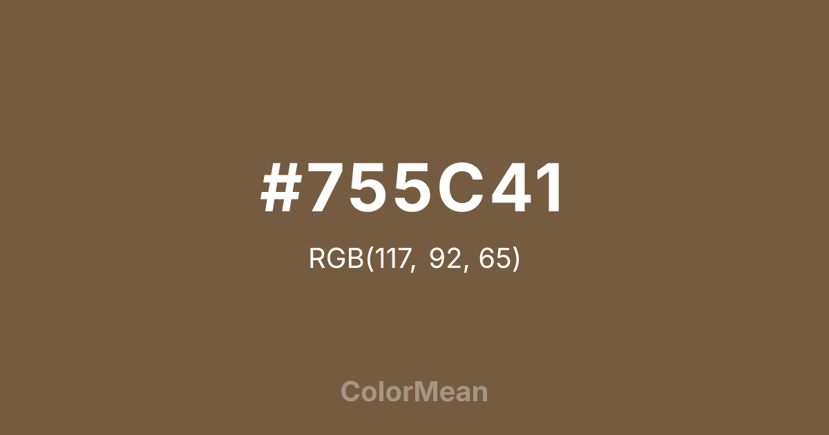 #755C41 color swatch