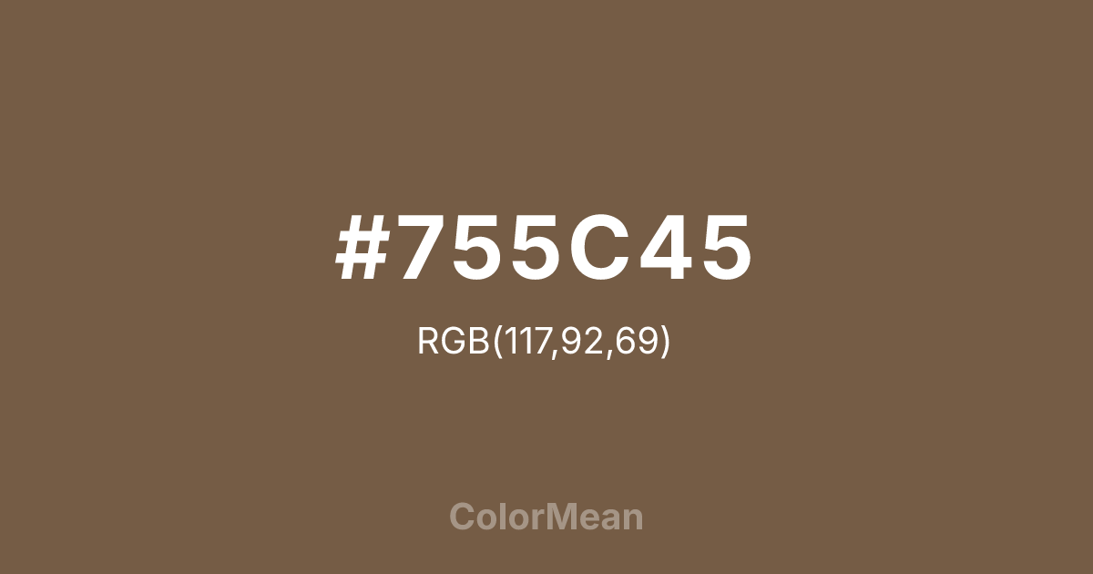#755C45 color swatch