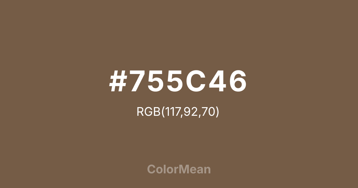 #755C46 color swatch