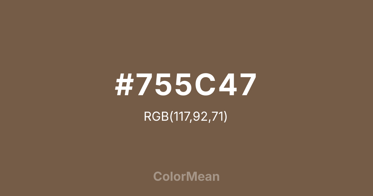 #755C47 color swatch