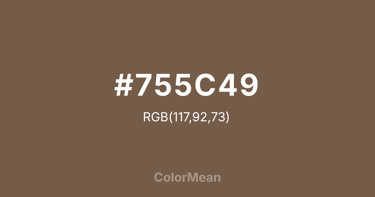 #755C49 color swatch