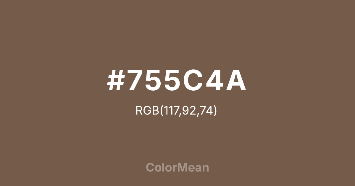 #755C4A color swatch