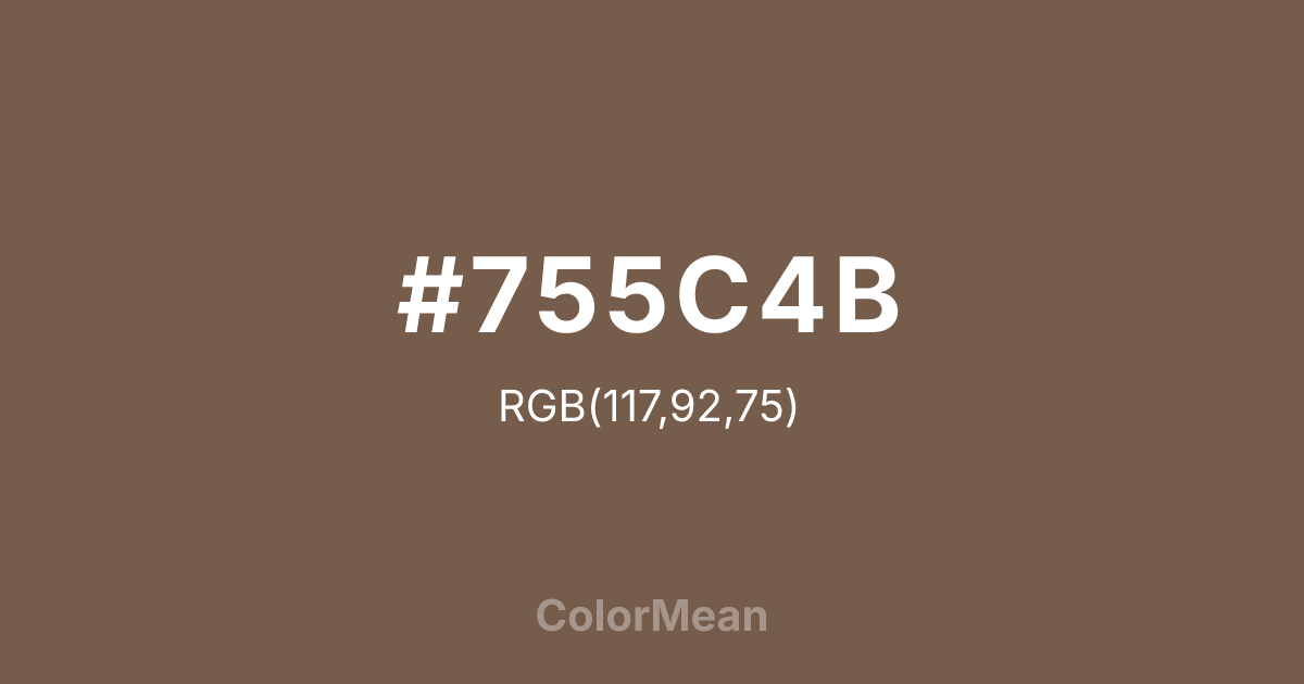#755C4B color swatch
