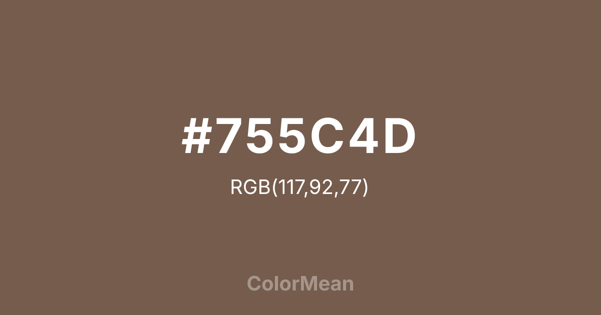 #755C4D color swatch