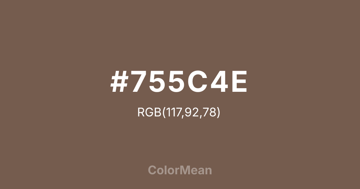 #755C4E color swatch