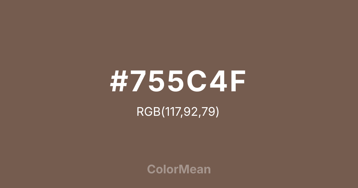 #755C4F color swatch
