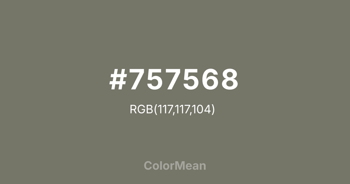 #757568 color swatch