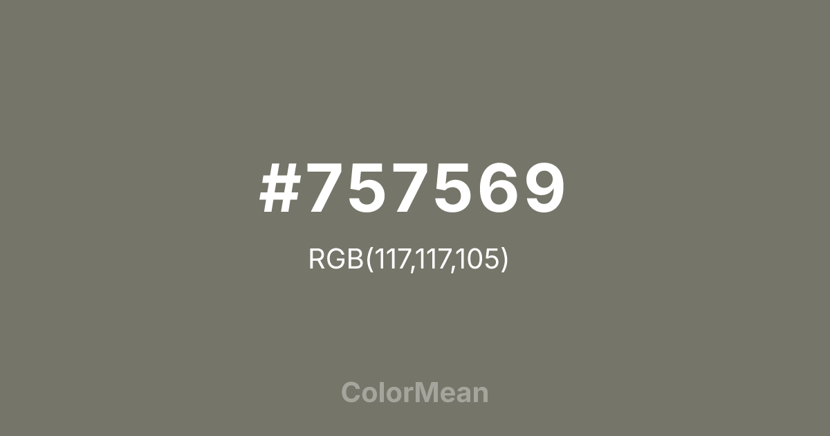 #757569 color swatch