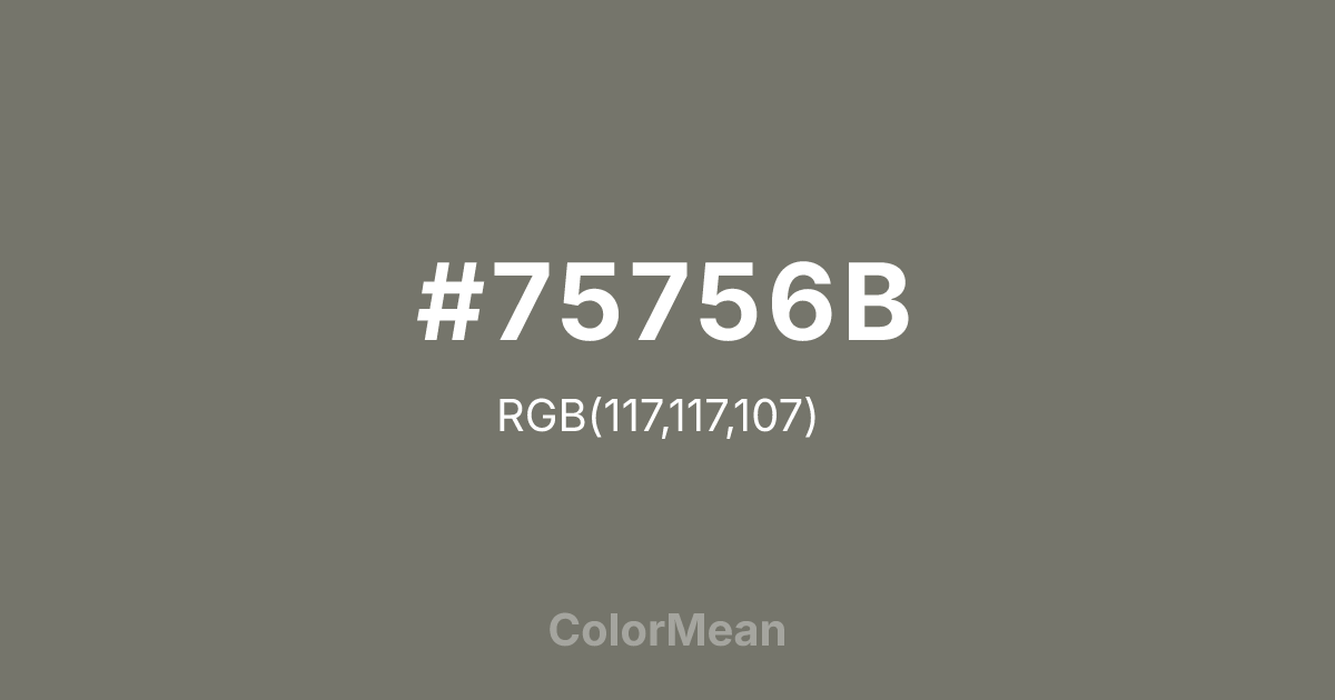 #75756B color swatch