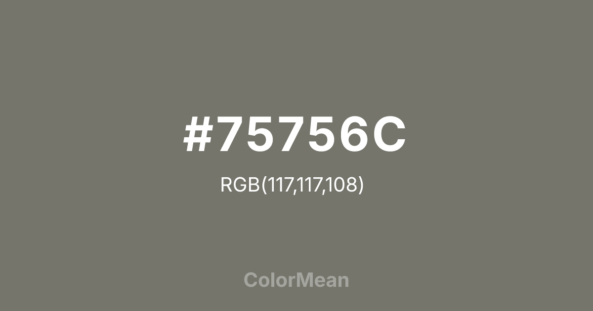 #75756C color swatch
