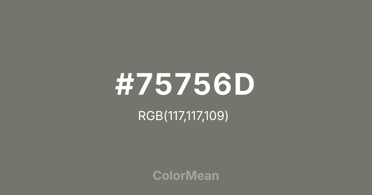 #75756D color swatch