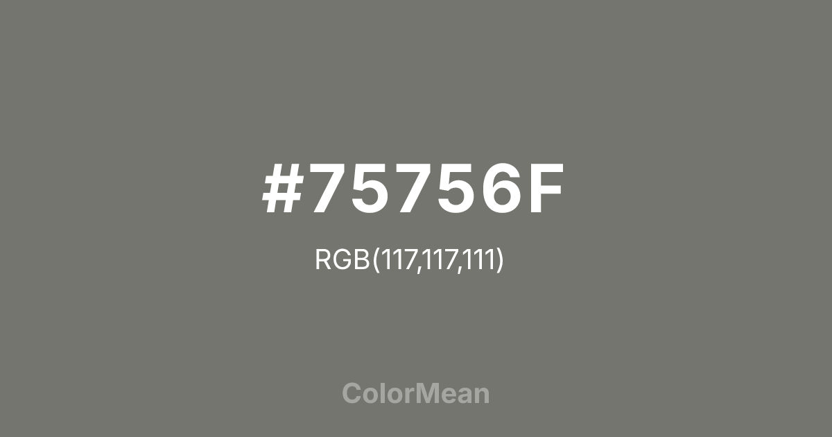 #75756F color swatch