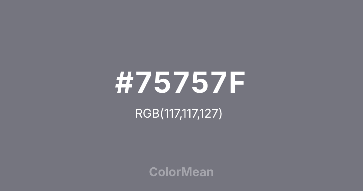 #75757F color swatch