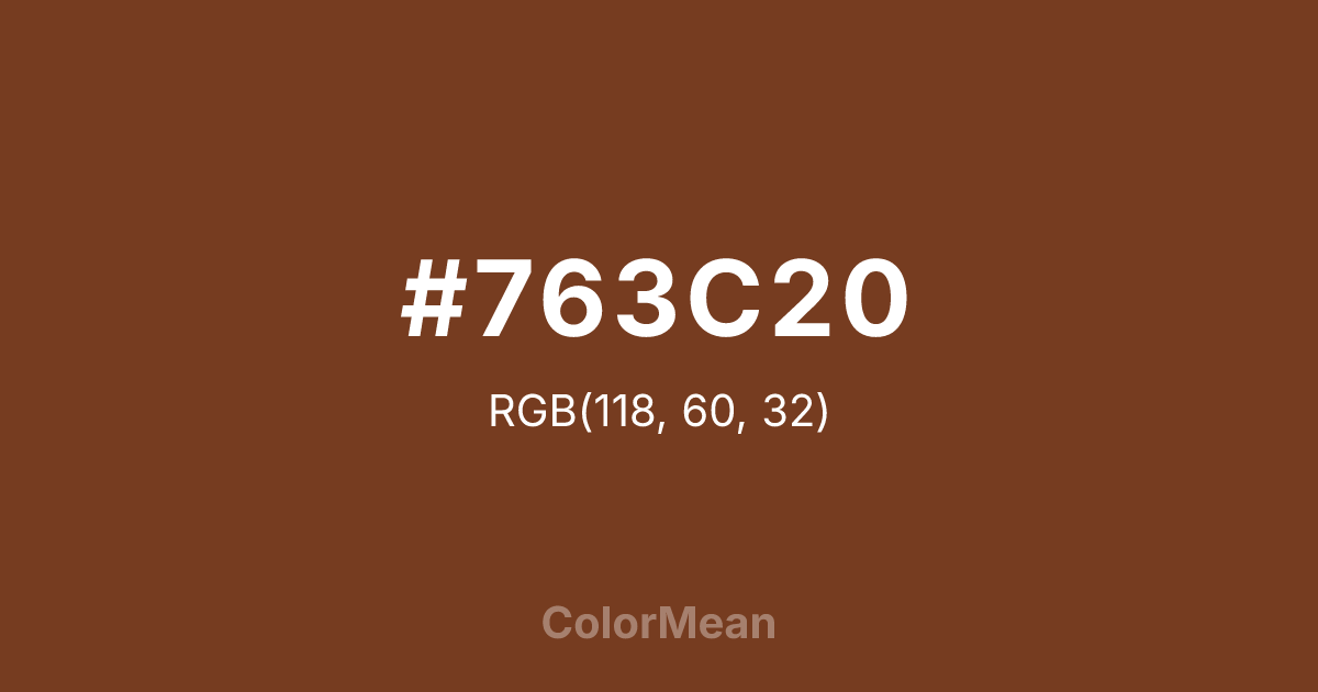 #763C20 color swatch