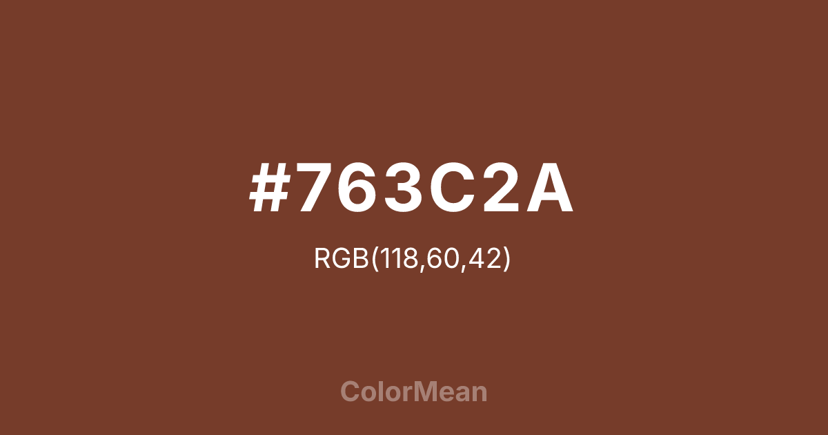 #763C2A color swatch
