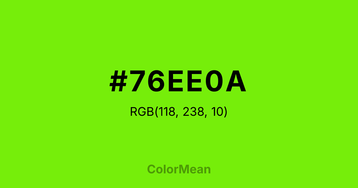 #76EE0A color swatch