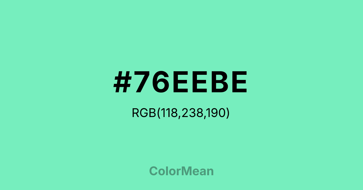 #76EEBE color swatch