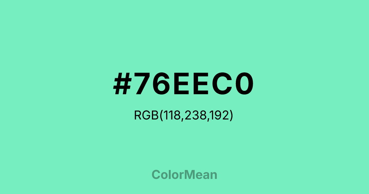 #76EEC0 color swatch