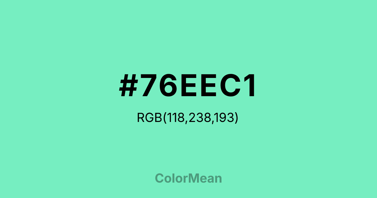 #76EEC1 color swatch