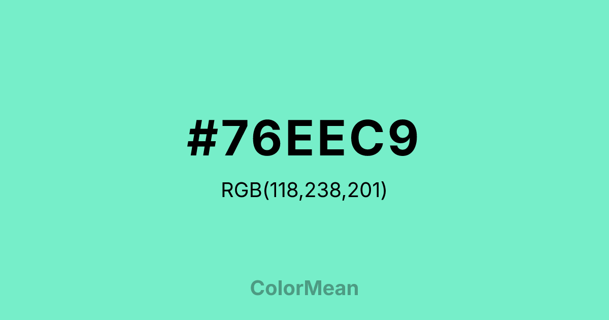 #76EEC9 color swatch