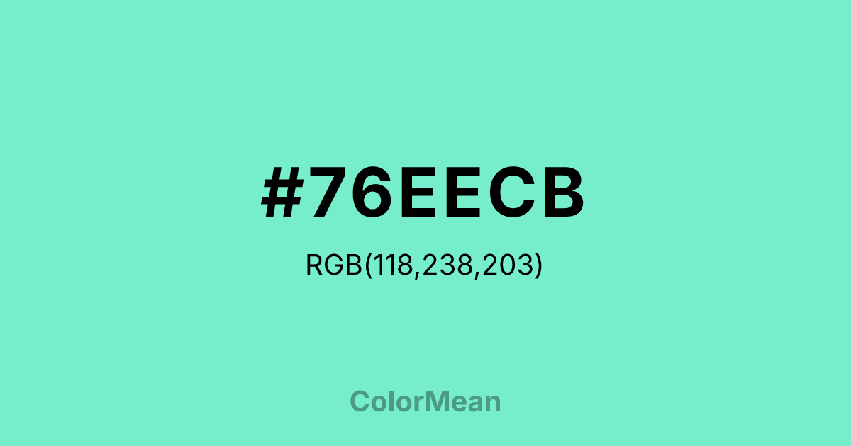 #76EECB color swatch