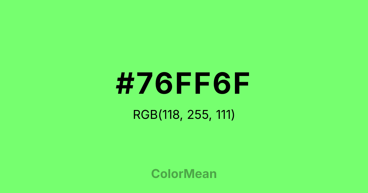 #76FF6F color swatch