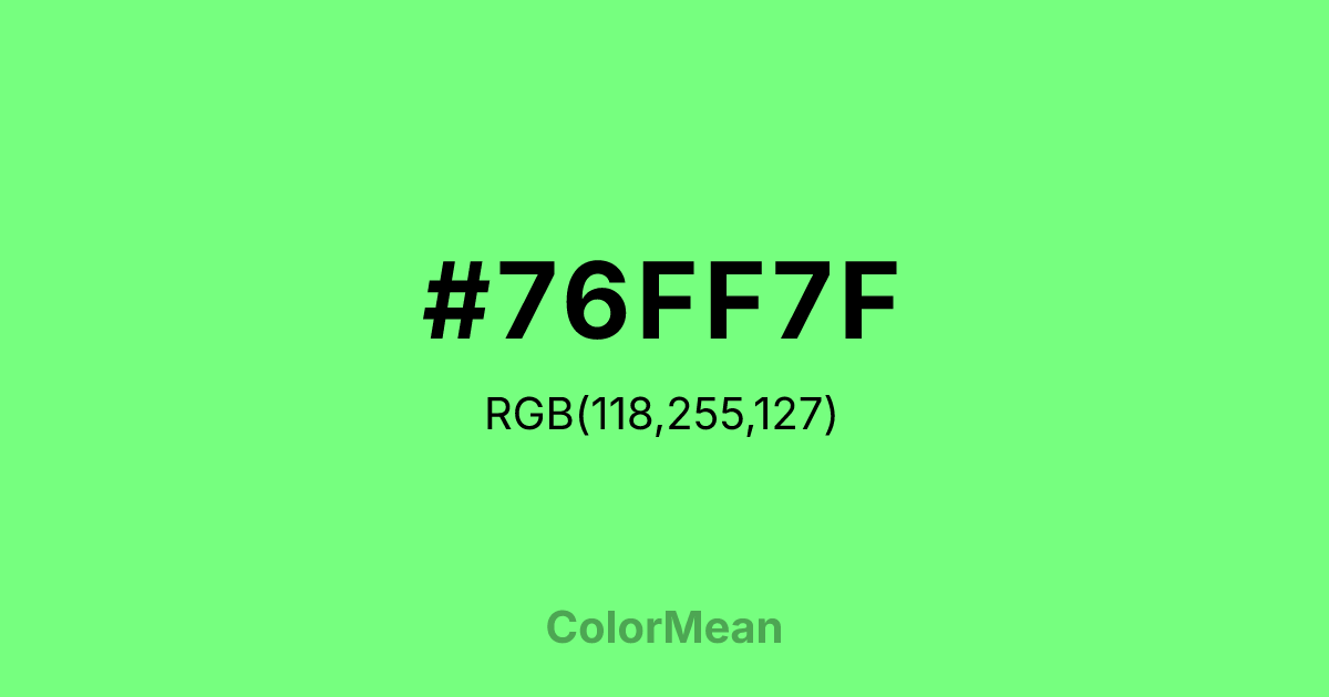#76FF7F color swatch