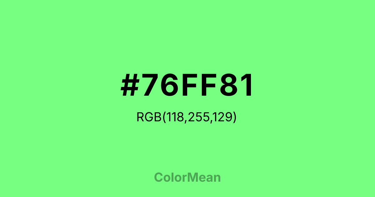 #76FF81 color swatch