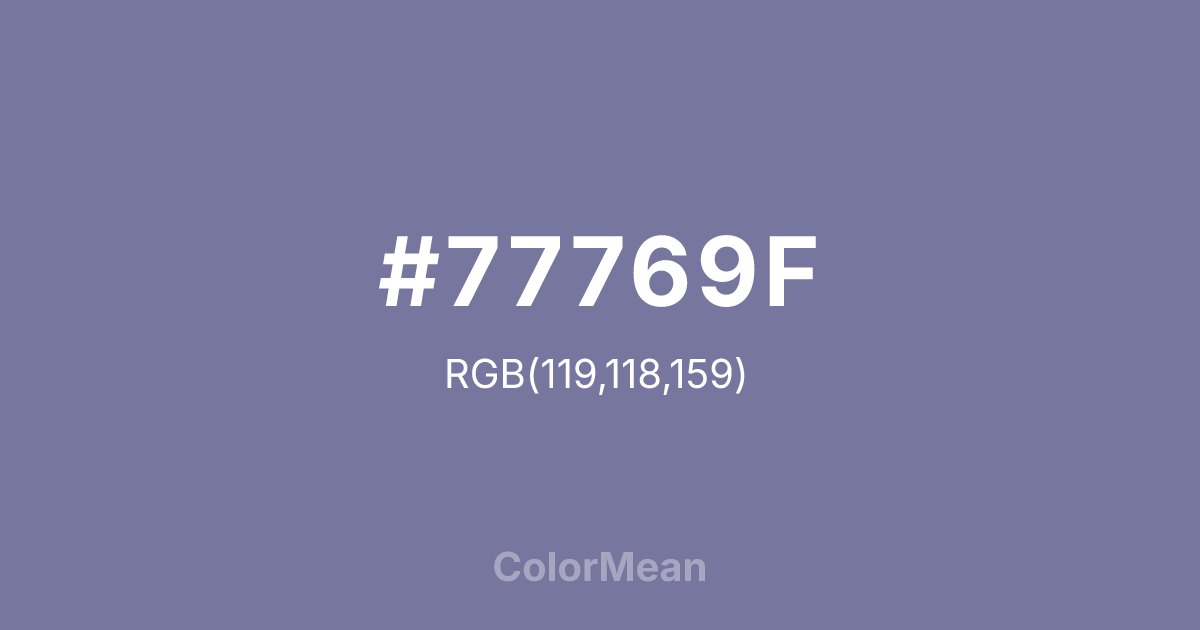 #77769F color swatch