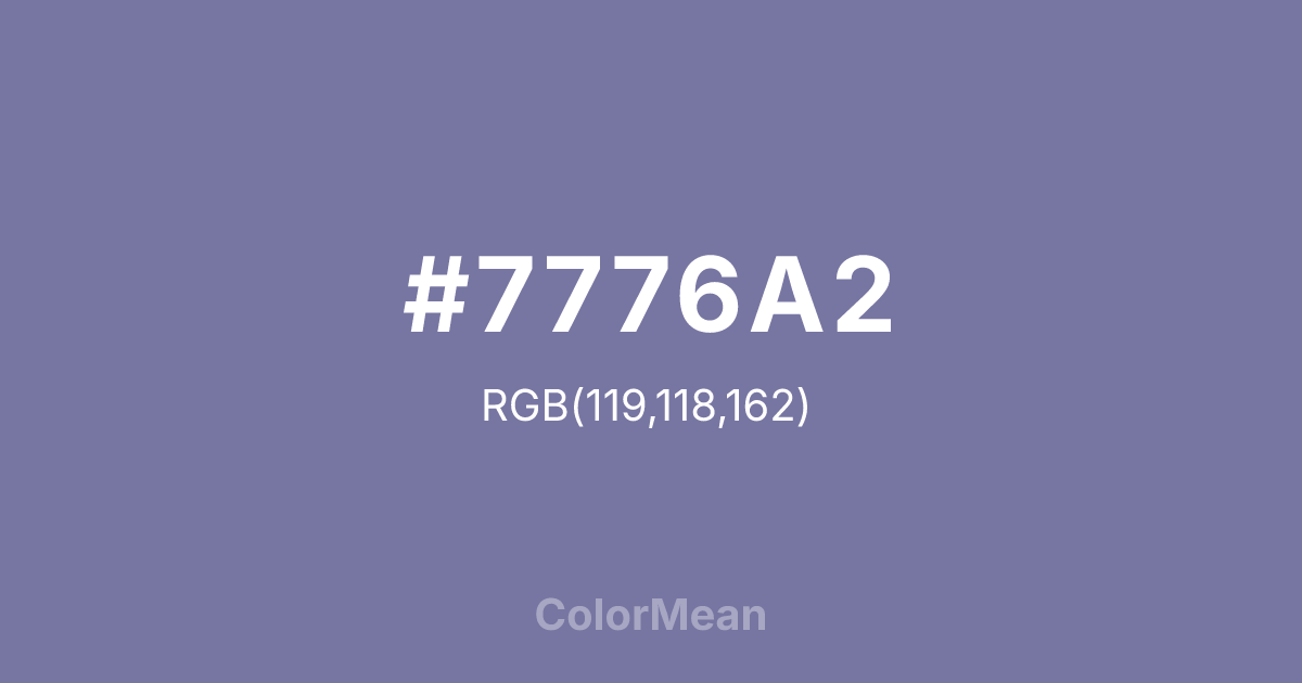 #7776A2 color swatch