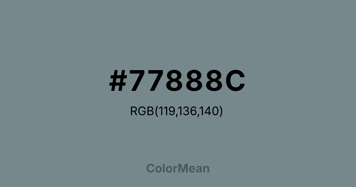 #77888C color swatch
