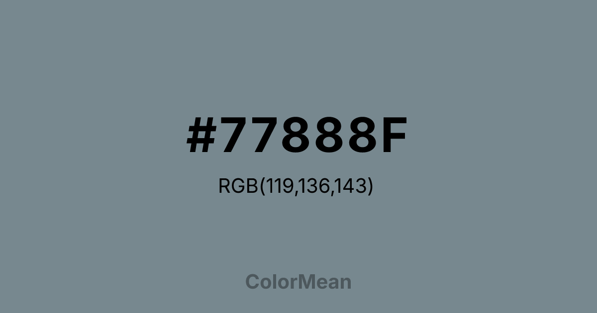 #77888F color swatch