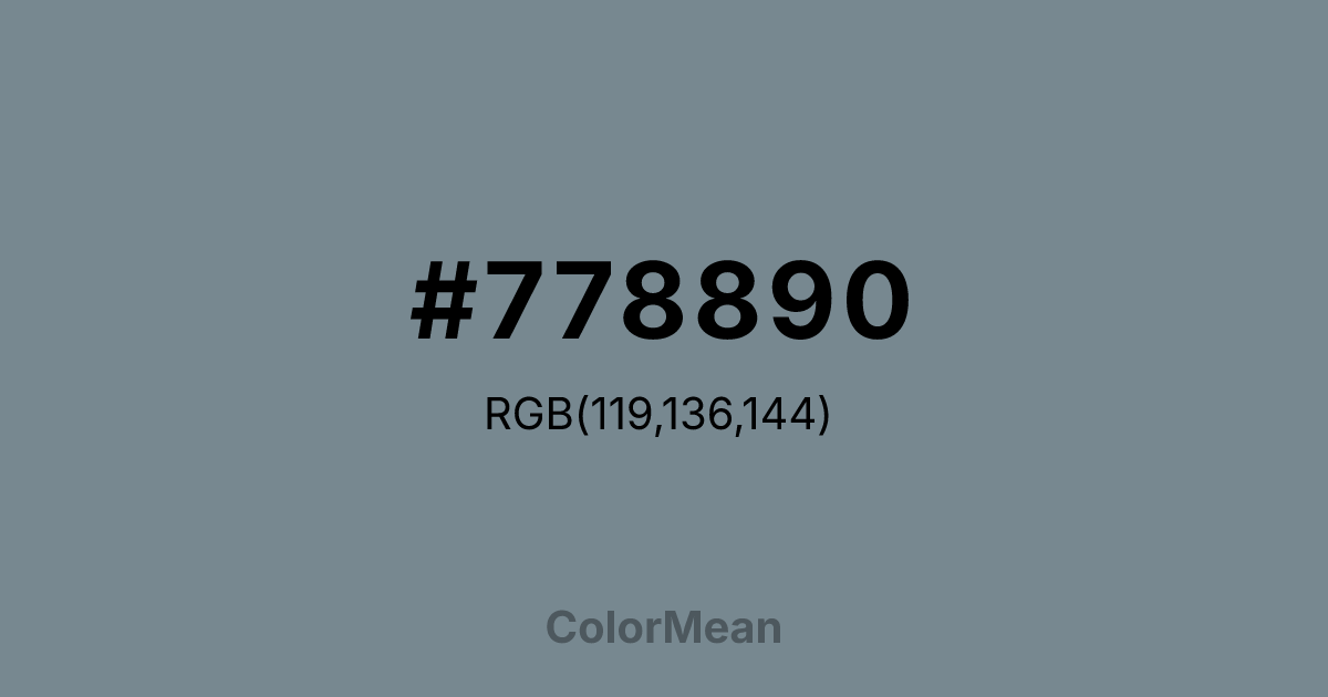 #778890 color swatch
