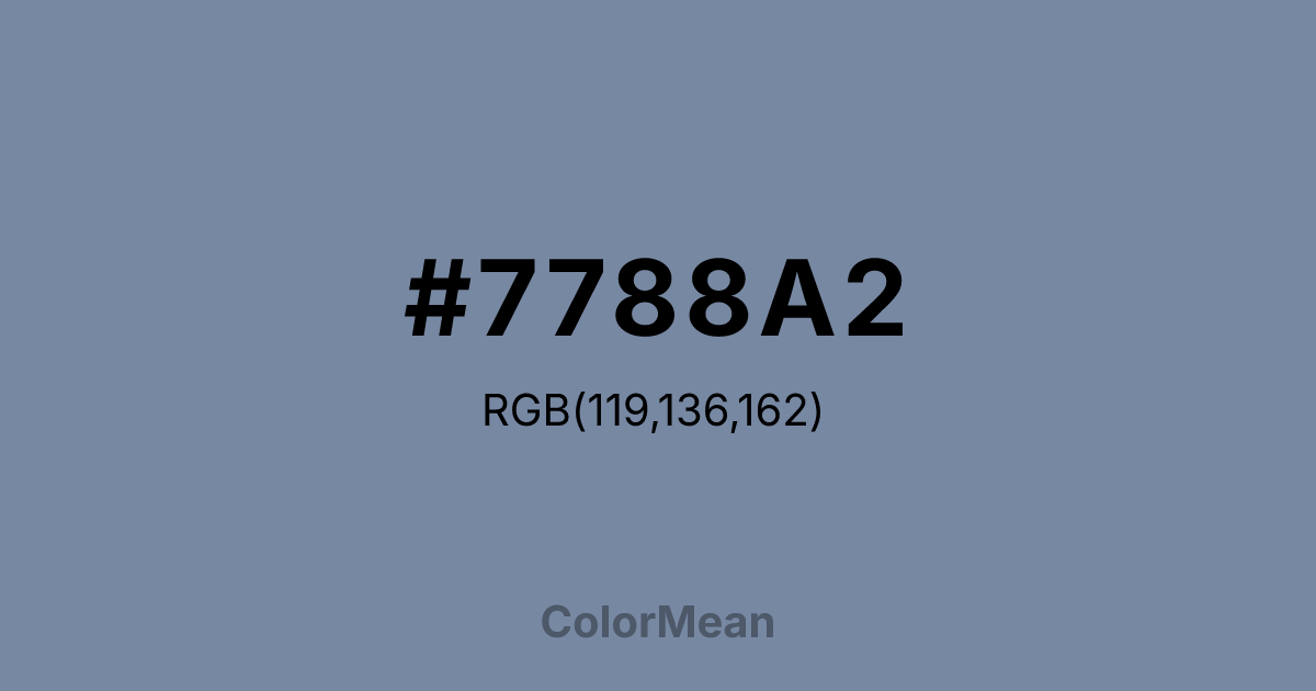 #7788A2 color swatch