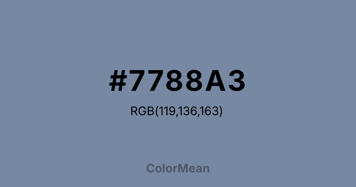 #7788A3 color swatch