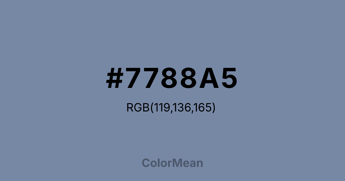 #7788A5 color swatch